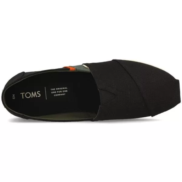 TOMS Mens Alpargata 30 SlipOn ShoeBlackOlive Color Block