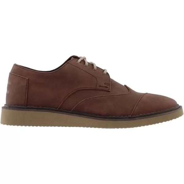 TOMS Mens Brogue LaceUpBark Synthetic Leather