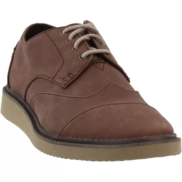 TOMS Mens Brogue LaceUpBark Synthetic Leather