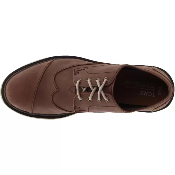 TOMS Mens Brogue LaceUpBark Synthetic Leather