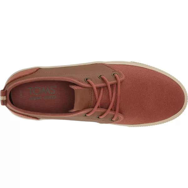 TOMS Mens Carlo Terrain Sneakers Shoes Casual  BrownDark Ember Canvas and Leather