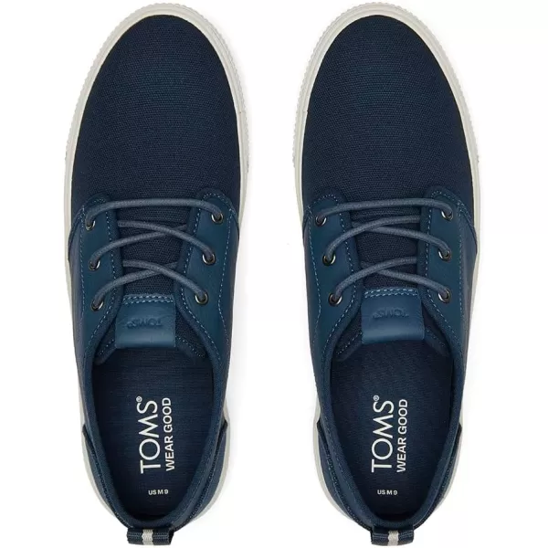 TOMS Mens Carlo Terrain Sneakers Shoes Casual  BrownDark Indigo Canvas and Leather