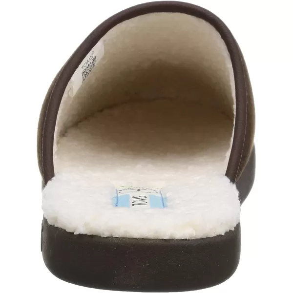 TOMS Mens Harbor SlipperChocolate Brown Repreve Twotone Felt
