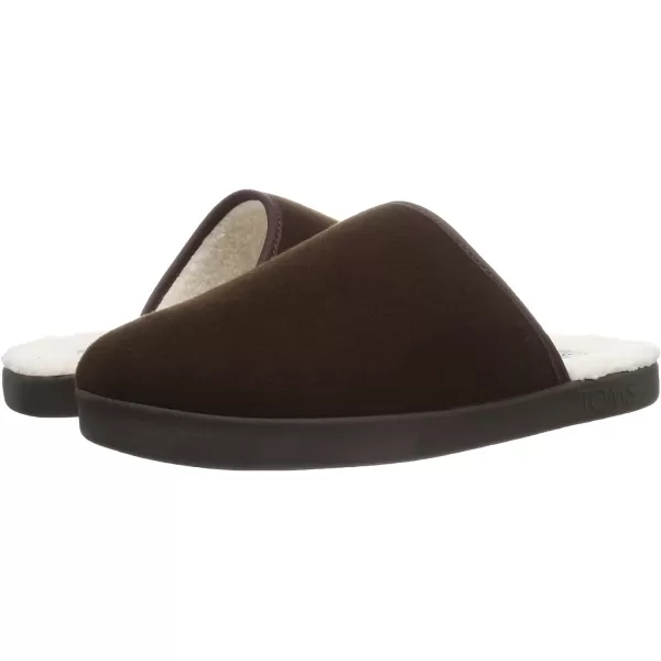 TOMS Mens Harbor SlipperChocolate Brown Repreve Twotone Felt