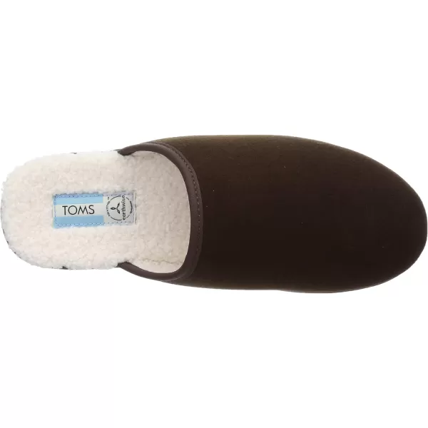 TOMS Mens Harbor SlipperChocolate Brown Repreve Twotone Felt