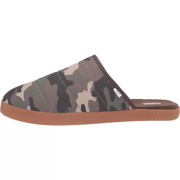 TOMS Mens Harbor SlipperGreen Woodland Camouflage Print Quilted