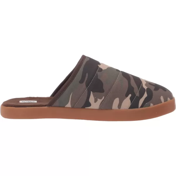 TOMS Mens Harbor SlipperGreen Woodland Camouflage Print Quilted