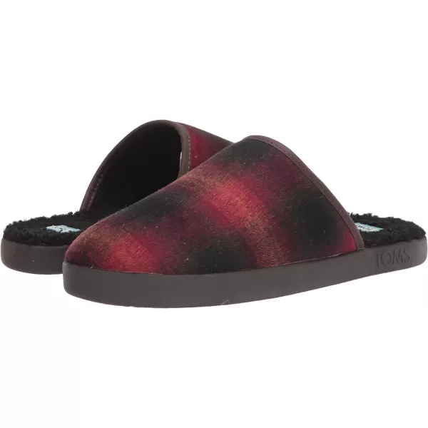 TOMS Mens Harbor SlipperRed Abstract Plaid