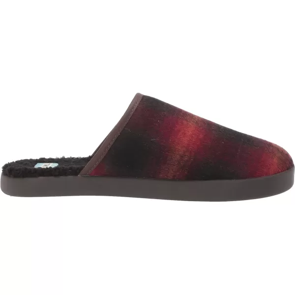 TOMS Mens Harbor SlipperRed Abstract Plaid
