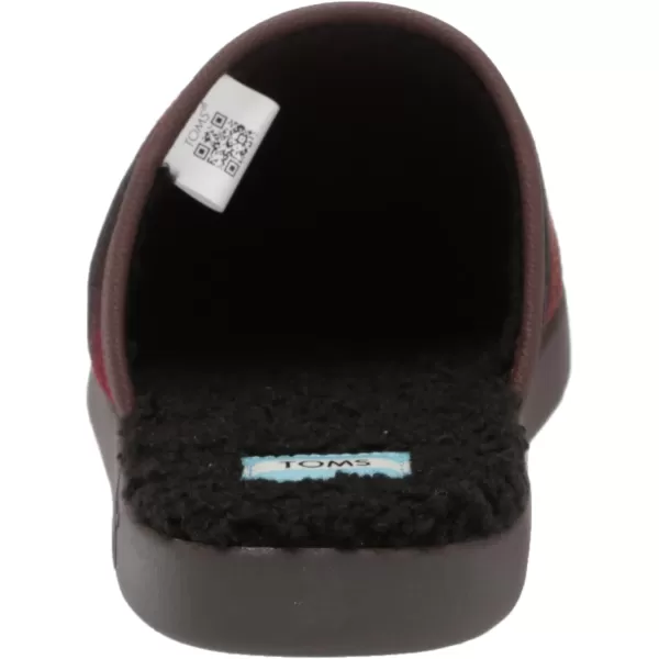 TOMS Mens Harbor SlipperRed Abstract Plaid
