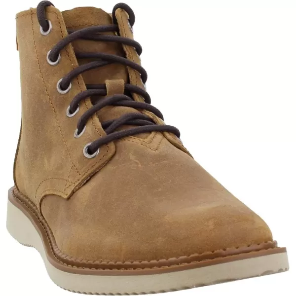 TOMS Mens Porter Lace Up Casual Boots Ankle  BlackDsrt Tan Waxy Suede