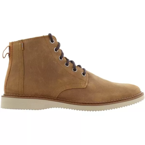TOMS Mens Porter Lace Up Casual Boots Ankle  BlackDsrt Tan Waxy Suede