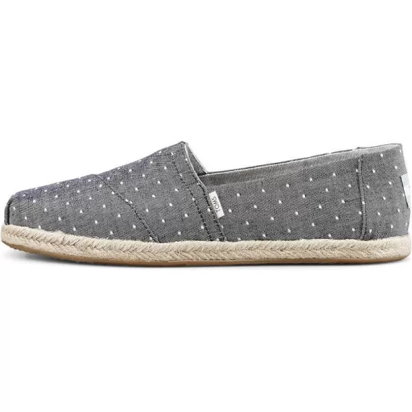 TOMS Mens Alpargata 30 SlipOn ShoeBlack Dot Chambray