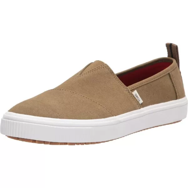 TOMS Mens Alpargata Terrain Flats Casual  BeigeWater Resistant Dirty Olive