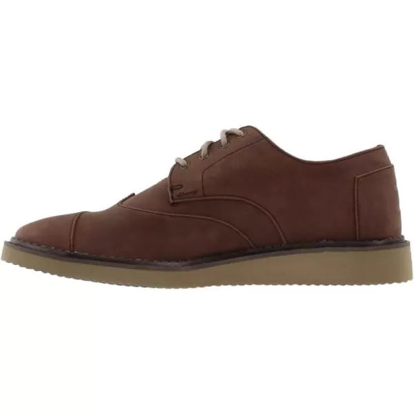 TOMS Mens Brogue LaceUpBark Synthetic Leather