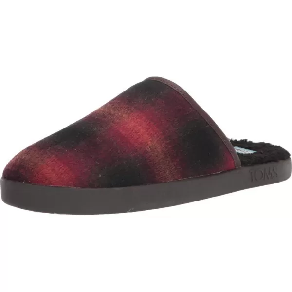 TOMS Mens Harbor SlipperRed Abstract Plaid