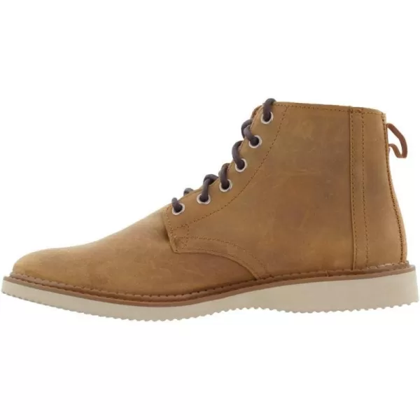 TOMS Mens Porter Lace Up Casual Boots Ankle  BlackDsrt Tan Waxy Suede