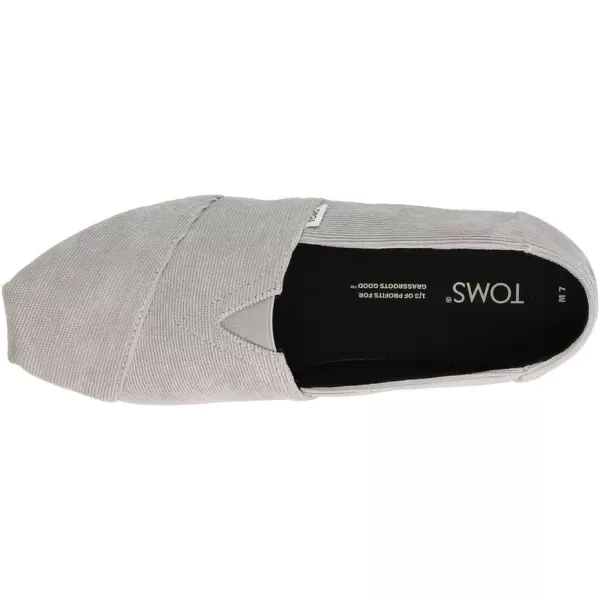 TOMS Mens Alpargata Recycled Cotton Canvas Loafer FlatGrey