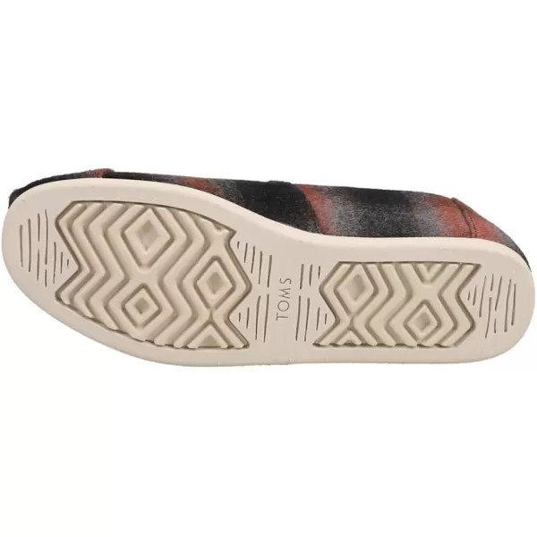 TOMS Mens Alpargata Recycled Cotton Canvas Loafer FlatRed Abstract