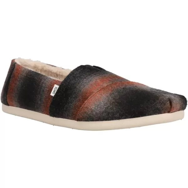 TOMS Mens Alpargata Recycled Cotton Canvas Loafer FlatRed Abstract