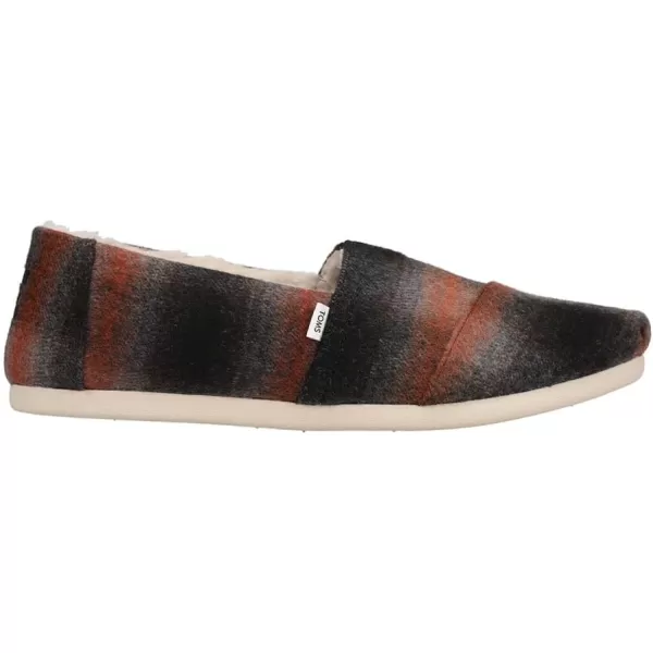 TOMS Mens Alpargata Recycled Cotton Canvas Loafer FlatRed Abstract