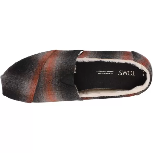 TOMS Mens Alpargata Recycled Cotton Canvas Loafer FlatRed Abstract