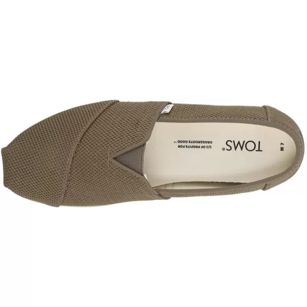 TOMS Mens Alpargata Slip On Casual Shoes  BeigeDark Olive