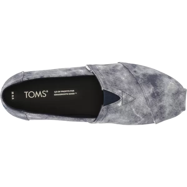 TOMS Mens Alpargata Slip On Casual Shoes  BeigeDistressed Navy
