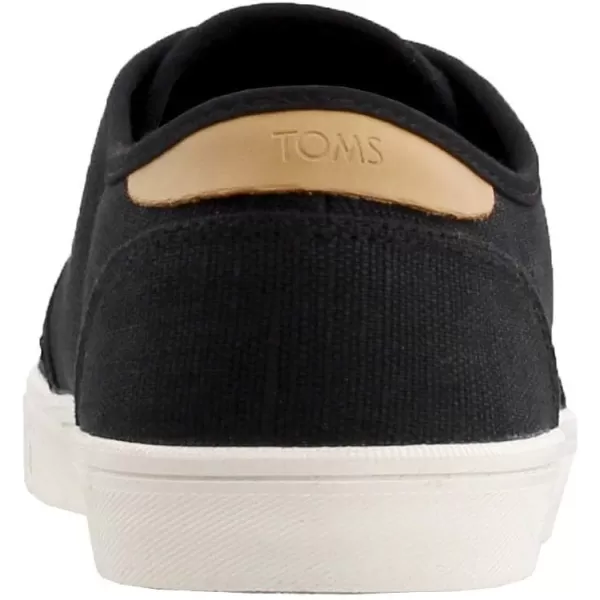 TOMS Mens Carlo Lace Up Sneakers Shoes Casual  WhiteBlack Heritage Canvas