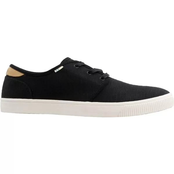 TOMS Mens Carlo Lace Up Sneakers Shoes Casual  WhiteBlack Heritage Canvas