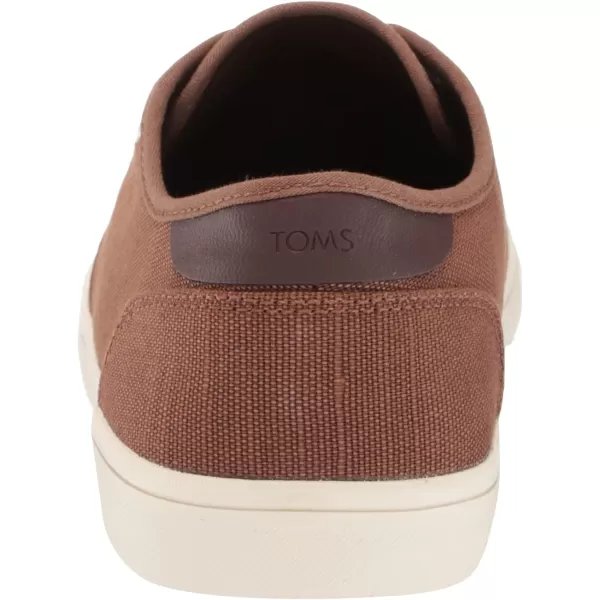 TOMS Mens Carlo Lace Up Sneakers Shoes Casual  WhiteBrown