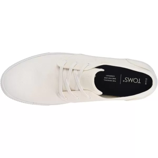 TOMS Mens Carlo Lace Up Sneakers Shoes Casual  WhiteWhite