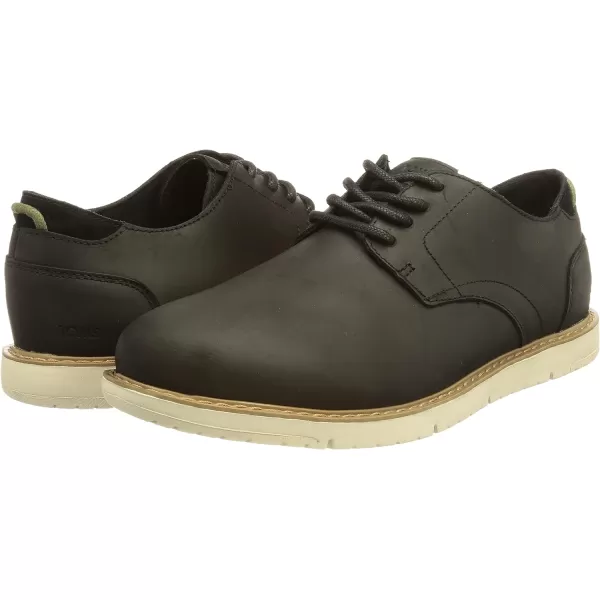 TOMS Mens Navi OxfordWater Resistant Black Leather