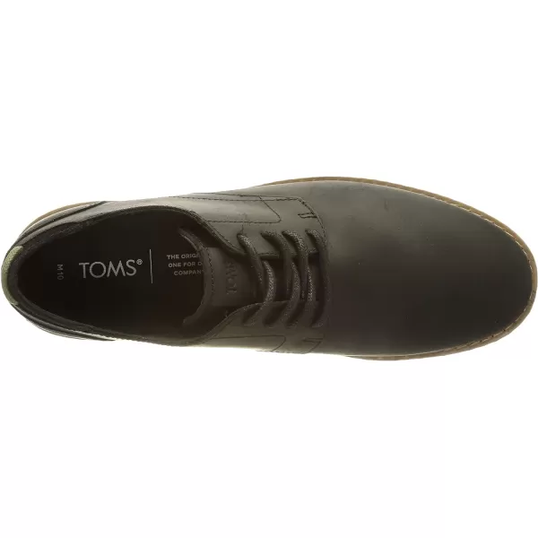 TOMS Mens Navi OxfordWater Resistant Black Leather