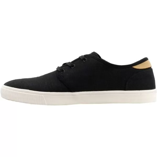 TOMS Mens Carlo Lace Up Sneakers Shoes Casual  WhiteBlack Heritage Canvas