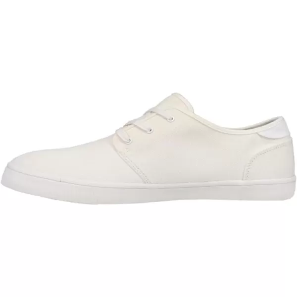 TOMS Mens Carlo Lace Up Sneakers Shoes Casual  WhiteWhite Canvas