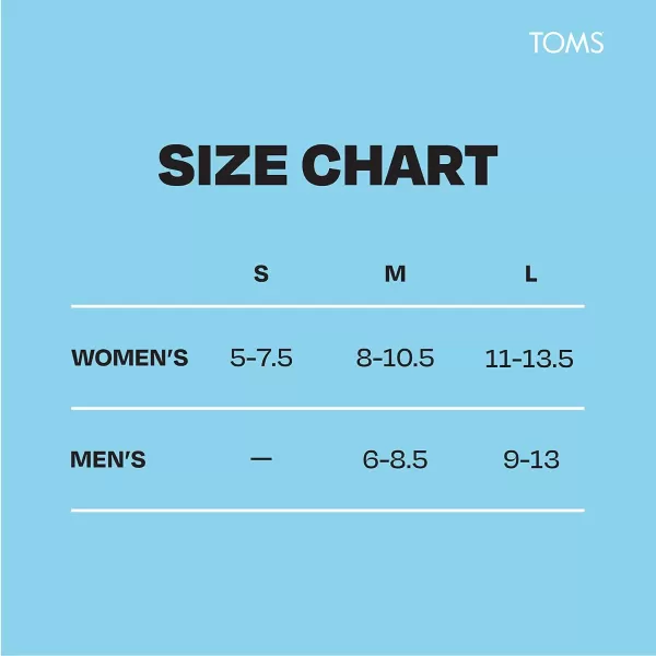 TOMS Classic No Show Socks NonSlip Low Cut Invisible Bundle MultiPair Solid and Printed Pattern PacksMulti 6pack