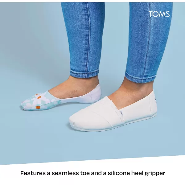 TOMS Classic No Show Socks NonSlip Low Cut Invisible Bundle MultiPair Solid and Printed Pattern PacksPrints 9packs