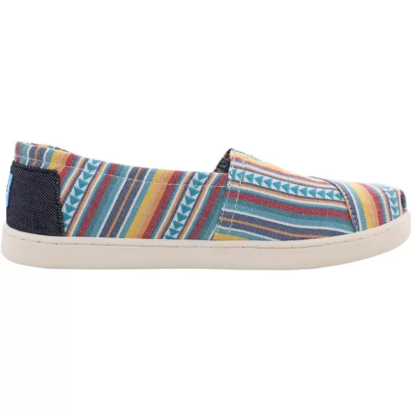 TOMS Girls Alpargata Classic SlipOn  Little Kid amp Big KidMulti Blanket Stripe