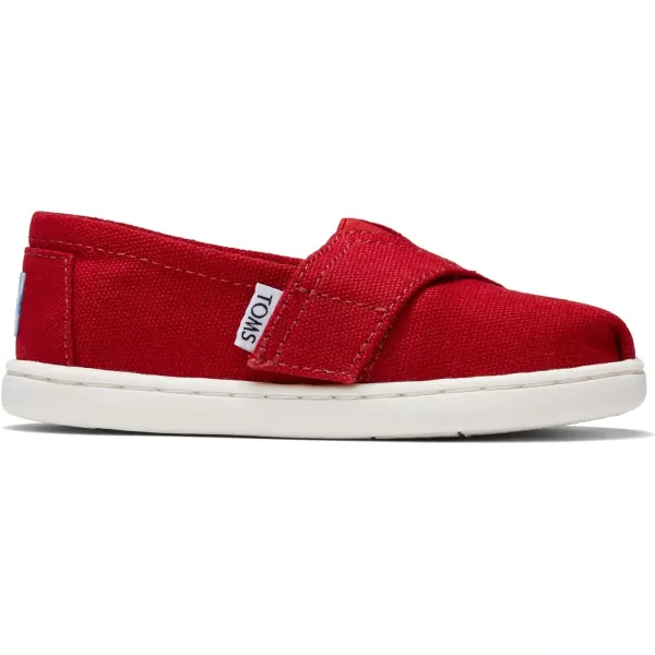 TOMS Girls Alpargata Classic SlipOn  Little Kid amp Big KidRed Canvas