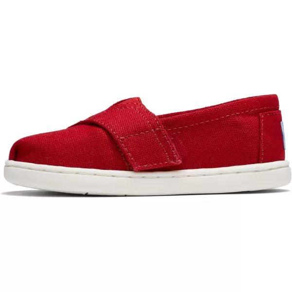 TOMS Girls Alpargata Classic SlipOn  Little Kid amp Big KidRed Canvas