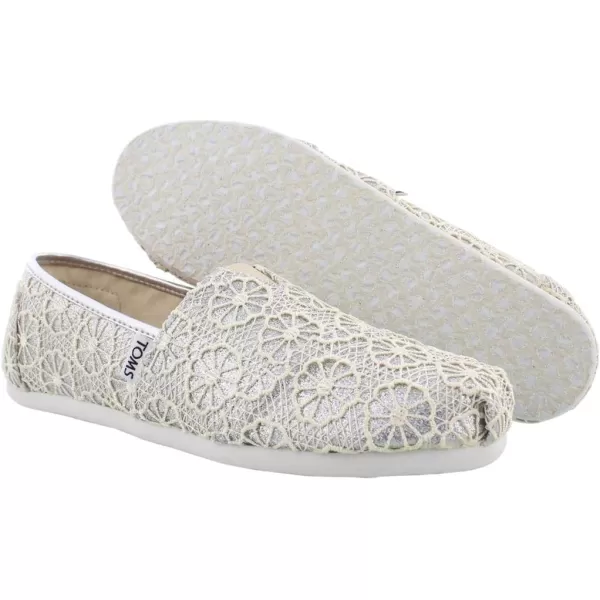 TOMS Girls Alpargata Classic SlipOn  Little Kid amp Big KidSilver