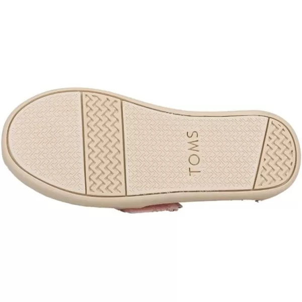 TOMS Girls Alpargata Loafer FlatBarely Pink Bee Mine Foil Print