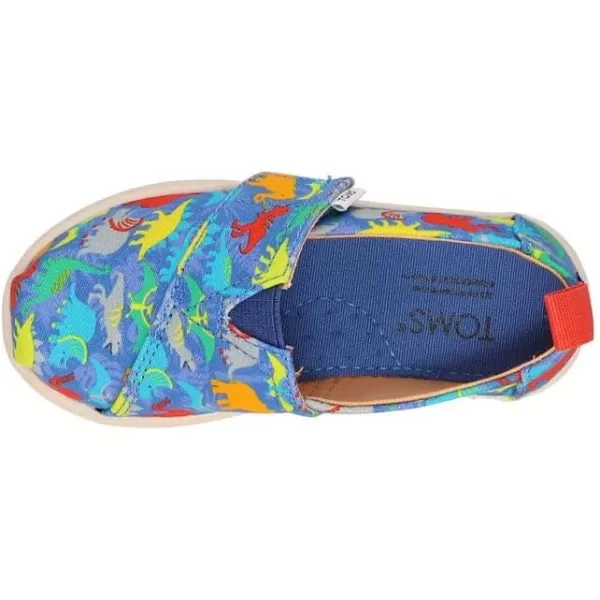 TOMS Girls Alpargata Loafer FlatCobalt Blue Dino