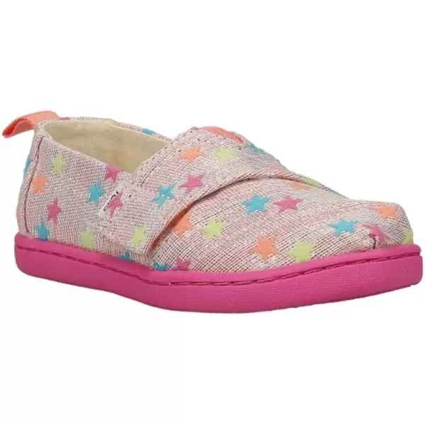 TOMS Girls Alpargata Loafer FlatCoral Multi Glimmer