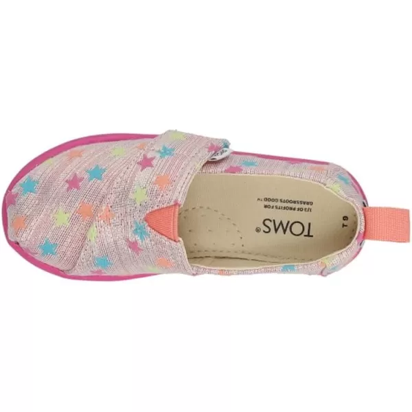 TOMS Girls Alpargata Loafer FlatCoral Multi Glimmer