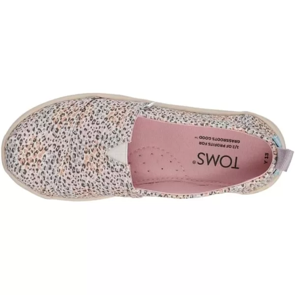 TOMS Girls Alpargata Loafer FlatPastel Multi Mini Leopard Print