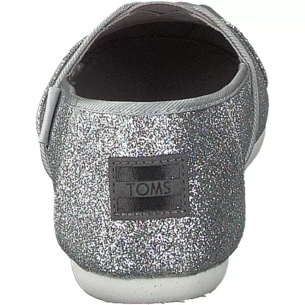 TOMS Girls Alpargata Loafer FlatSilver Iridescent Glimmer
