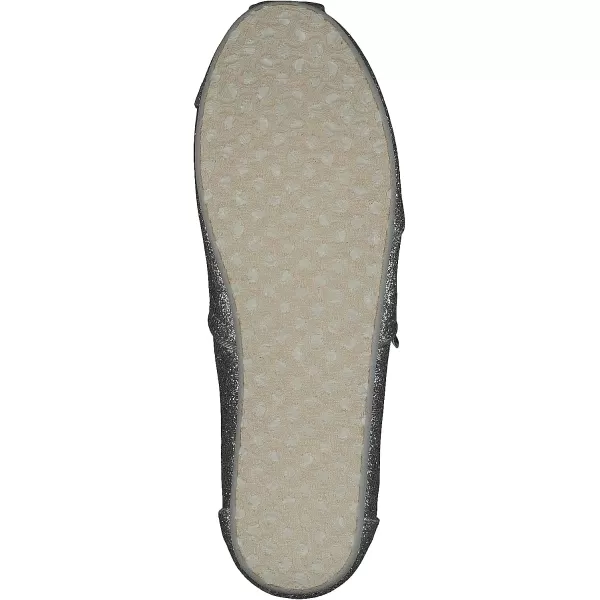TOMS Girls Alpargata Loafer FlatSilver Iridescent Glimmer