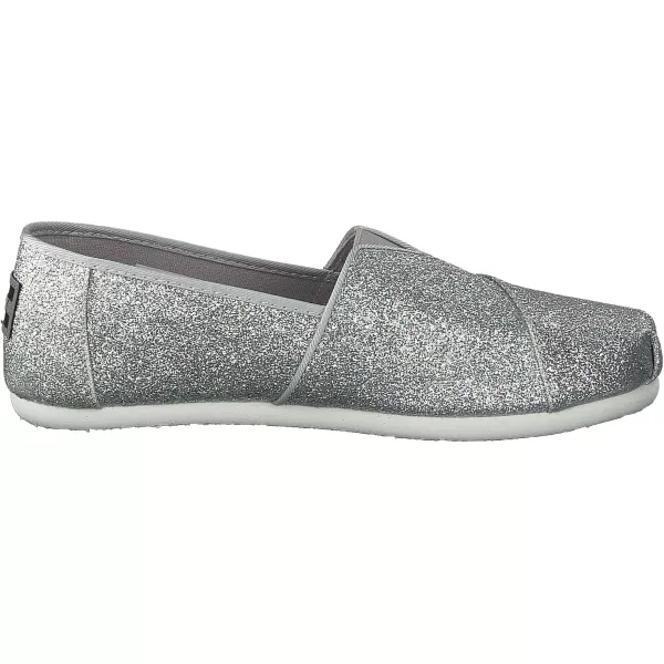 TOMS Girls Alpargata Loafer FlatSilver Iridescent Glimmer